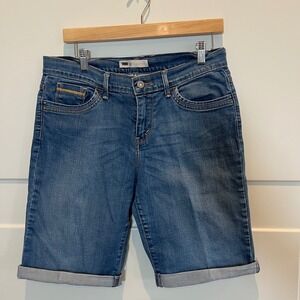 Levi's‎ Denim Bermuda Shorts Women's Size 10 Blue Jean Utility Pockets